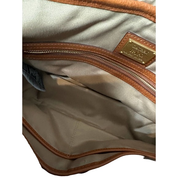 Lauren RLL Ralph Lauren Carmel Brown Saddle  Bag Crossbody Cow Leather Bag - Picture 6 of 7